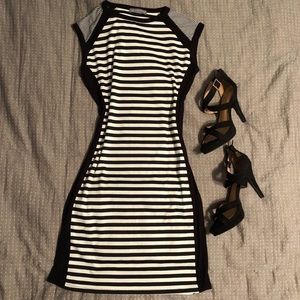Black and White Striped Dress || Sm